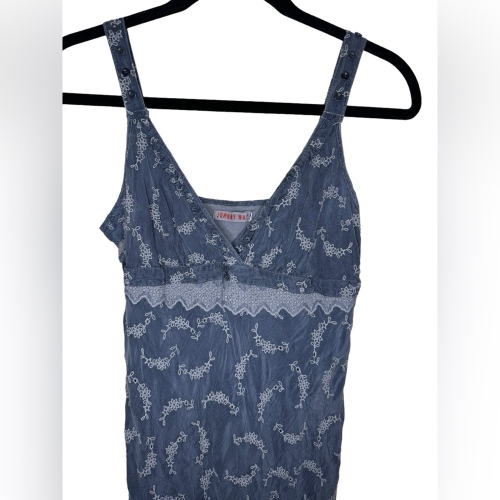Johnny Was Eyelet Dress Size XS Grey - Picture 2 of 8